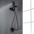 Ensemble de douche caché noir mat avec douche à main